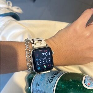 Apple Smartwatch with Black and White Band